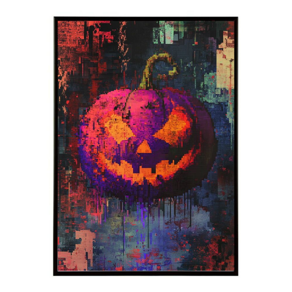 【D-151】lien様　デザインペーパー　ハロウィン　かぼちゃ　❷ A2サイズ（約42x59cm）】【lm-poster-1485】【フレーム付き