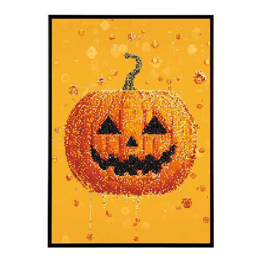 B2サイズ（約51x73cm）】【lm-poster-1508】【フレーム付き】ハロウィーン Halloween ハロウィン Hallowe'en  カボチャ ジャック, image size:1000x1000