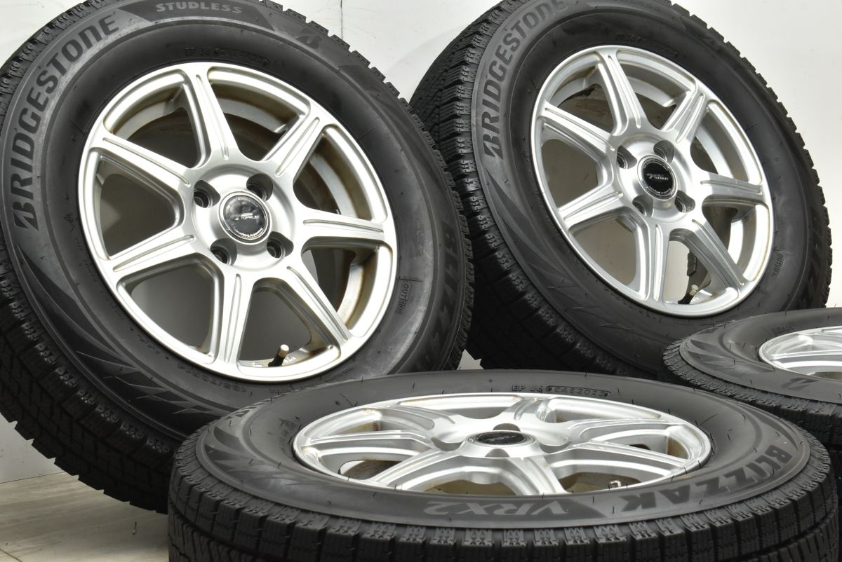 コンパクトカーサイズ トップラン 14 in 5 J 45 PCD 100 ブリザック VRX 2 185 70 R アクア ヴィッツ ヤリス ポルテ ノート キューブ