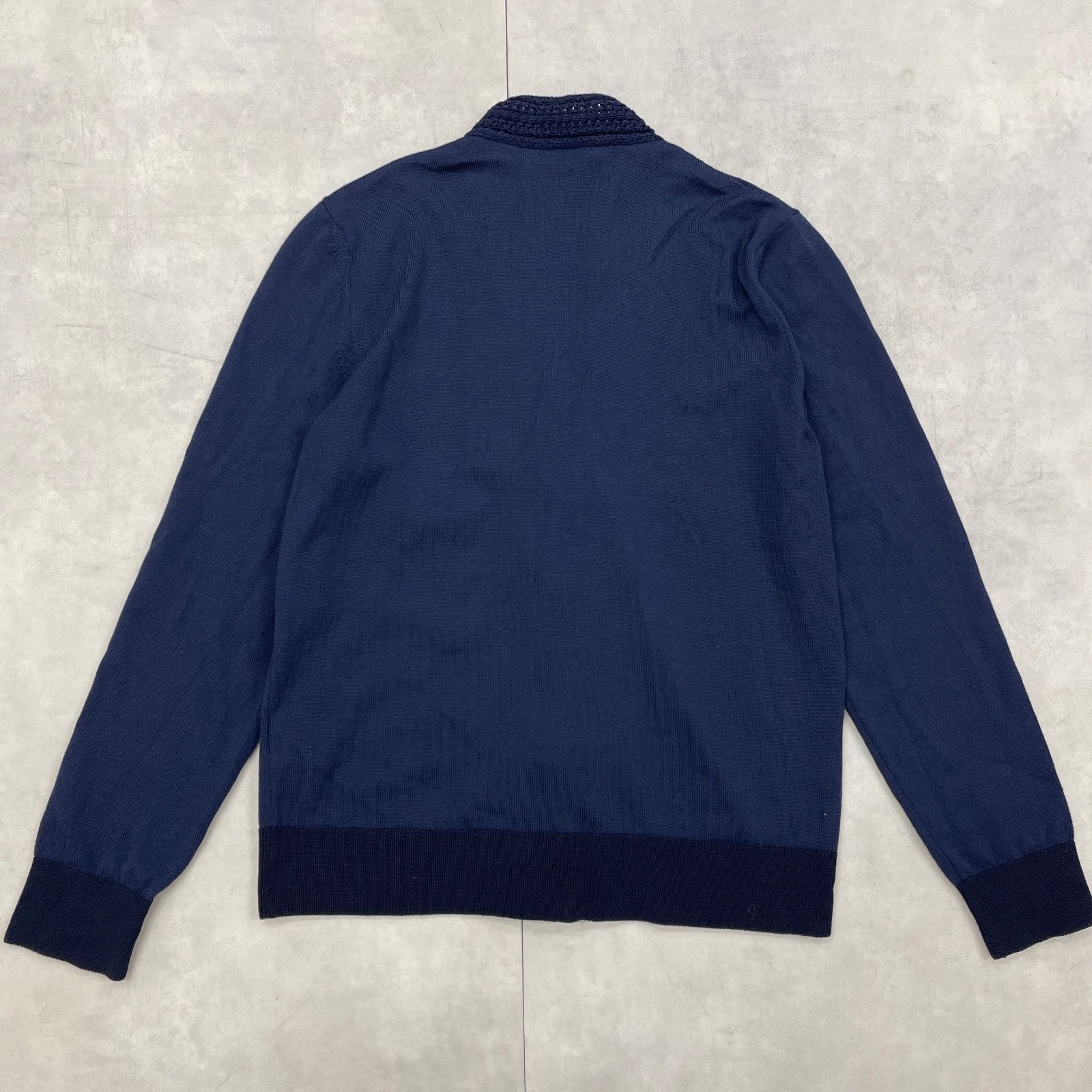 ALEXANDER McQUEEN アレキサンダーマックイーン カーディガン ニット ウール ネイビー イタリア製 メンズ M