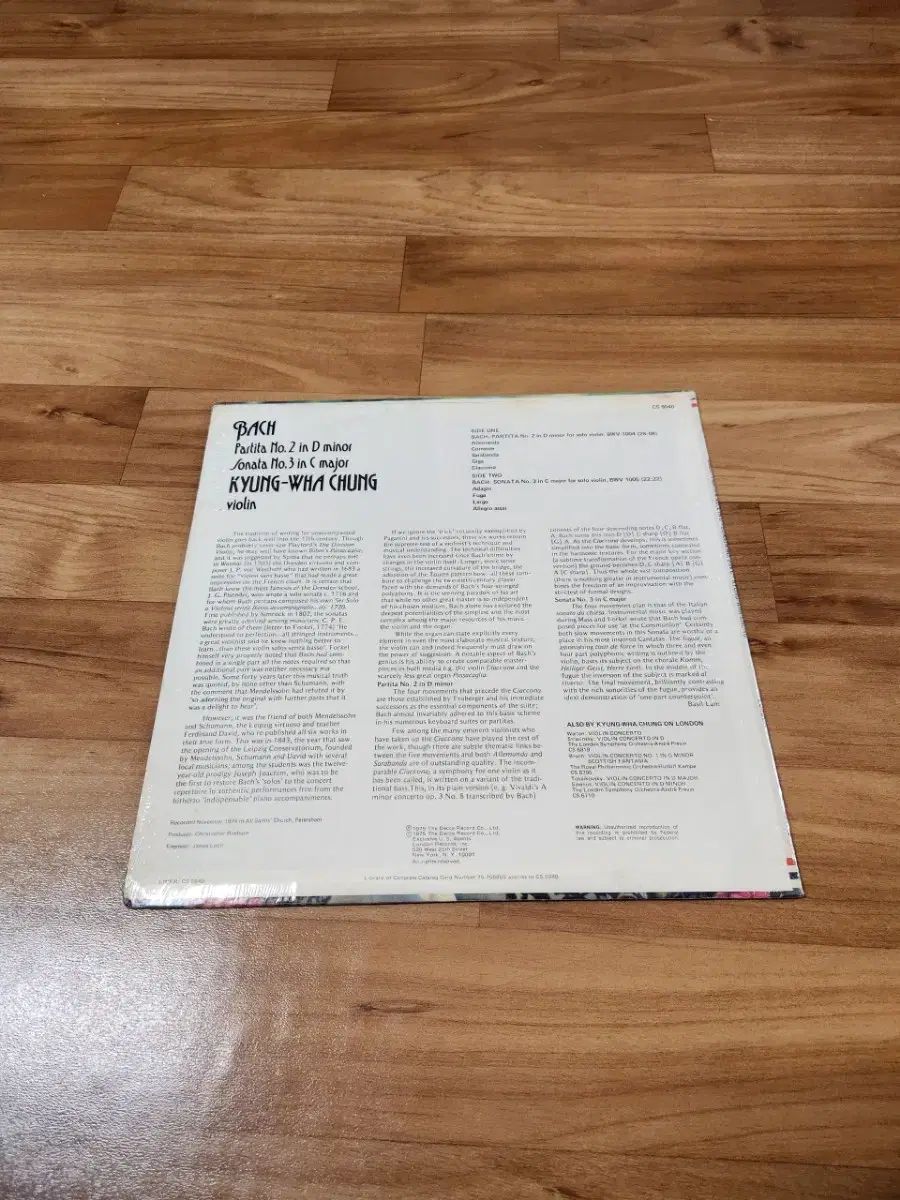 LP チョン ギョンファ PARTITA アルバム