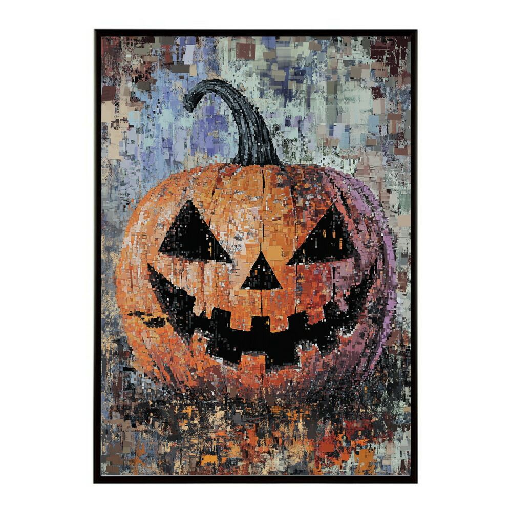 【A2サイズ（約42x59cm）】【lm-poster-1572】【フレーム付き】ハロウィーン Halloween ハロウィン Hallowe´en カボチャ ジャックオーランタン ポスター オレンジ パンプキン インテリア