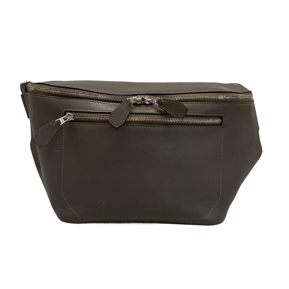 HERMES エルメス ウエストポーチ シティスライドクロスGM エタン シルバー金具