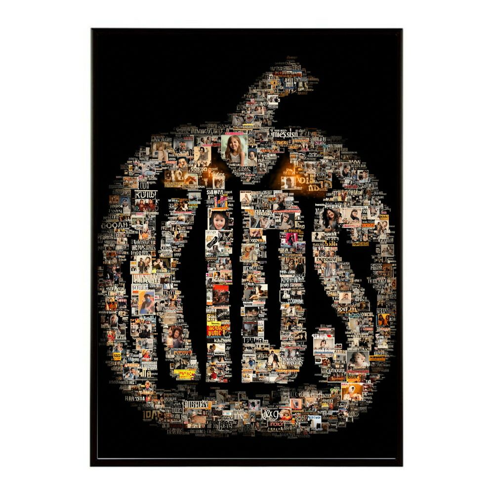 【B3サイズ（約36x51cm）】【lm-poster-1585】【フレーム付き】ハロウィーン Halloween ハロウィン Hallowe'en カボチャ ジャックオーランタン ポスター オレンジ パンプキン インテリア