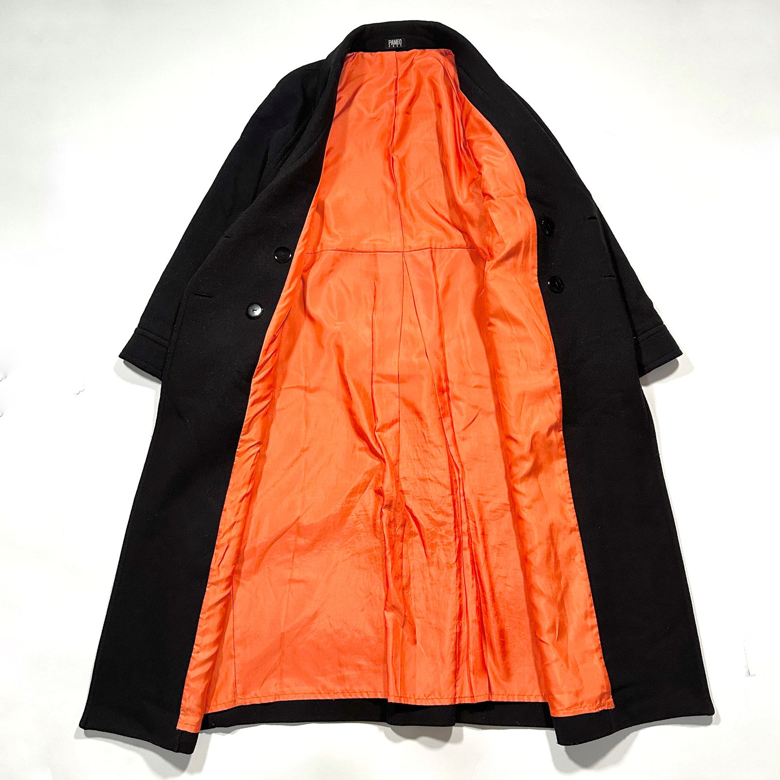 美品 PAMEO POSE パメオポーズ ダブルチェスターコート ロングコート
