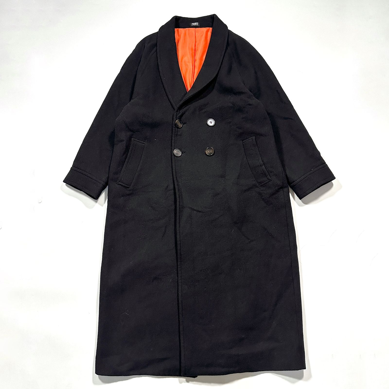 美品 PAMEO POSE パメオポーズ ダブルチェスターコート ロングコート