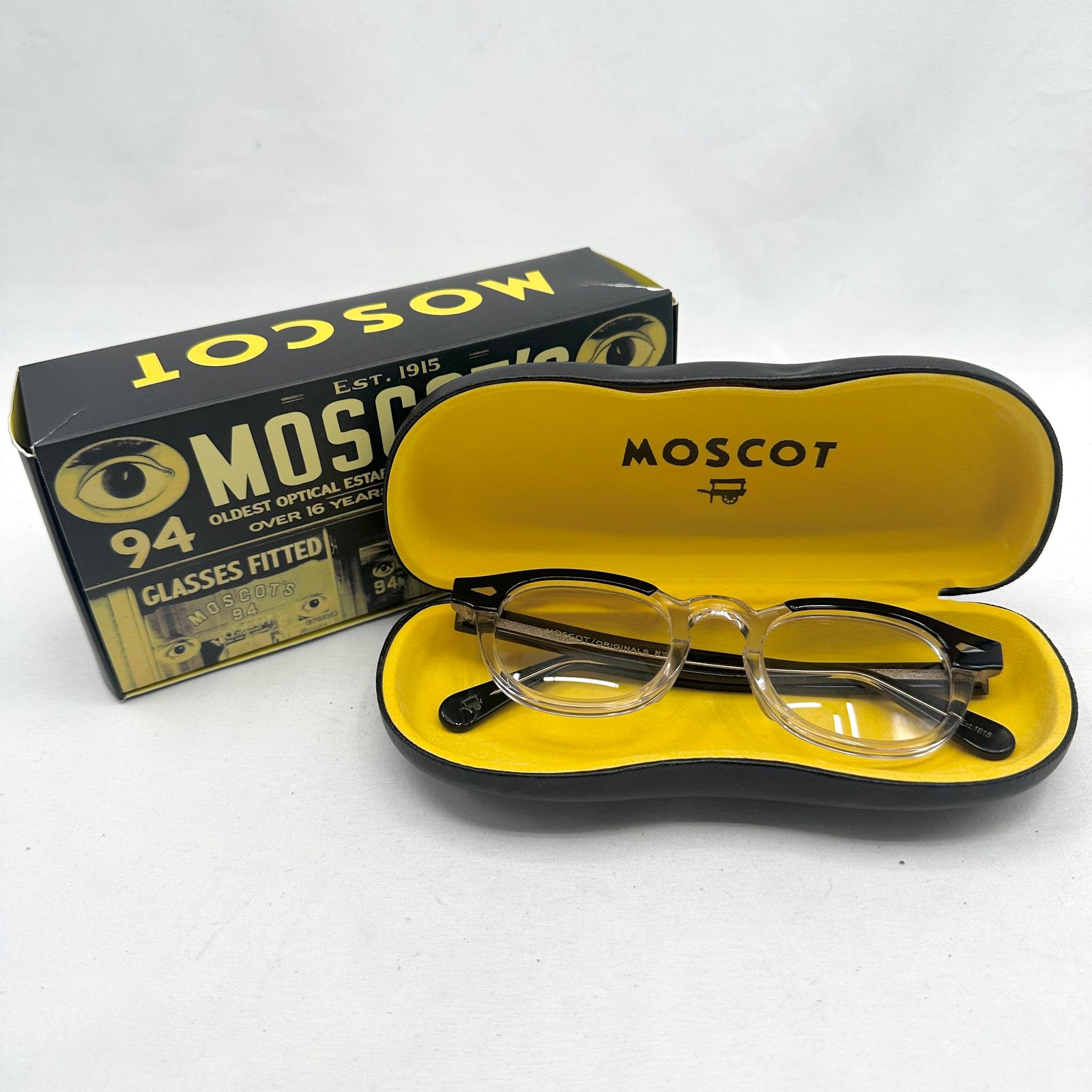 MOSCOT モスコット LEMTOSH レムトッシュ メガネ 眼鏡 BLOCK CRYSTAL ブラック クリスタル 46□24-145
