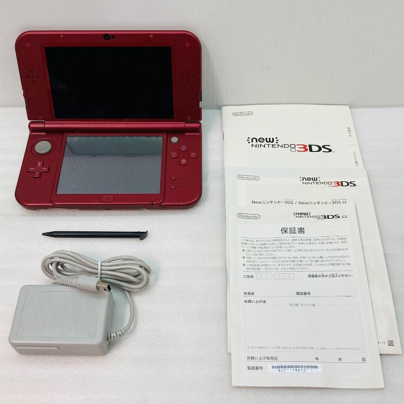 取説付き 3 DSハード Newニンテンドー DS LL 本体 RED-001 メタリックレッド 赤 BR 17