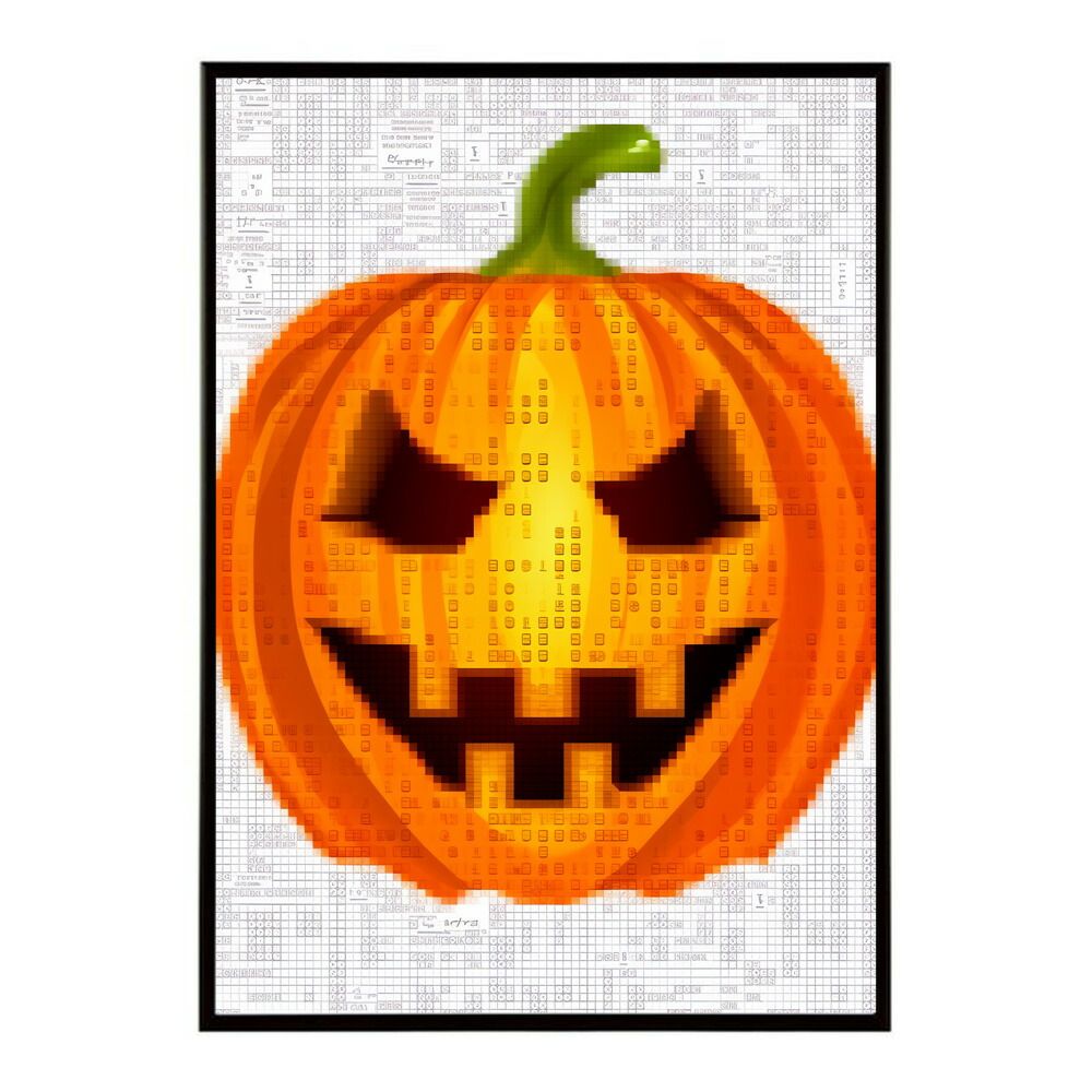 【A0サイズ（約84x119cm）】【lm-poster-1667】【フレーム付き】ハロウィーン Halloween ハロウィン Hallowe´en カボチャ ジャックオーランタン ポスター オレンジ パンプキン インテリア