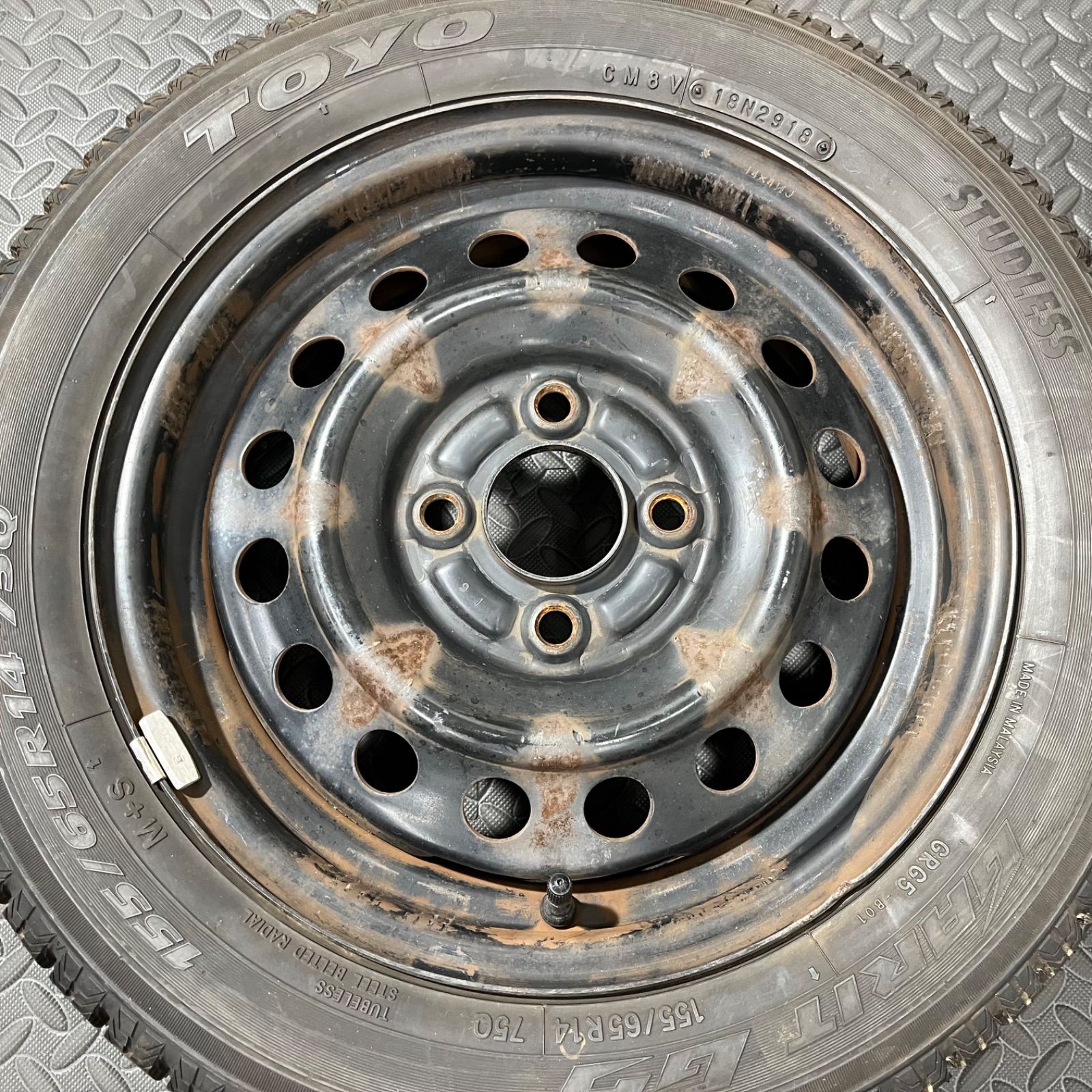 18 19年製 155 65 R 14 トーヨー ガリッドG 5 スバル ステラ 2 スタッドレスタイヤ 冬タイヤ 1294 E