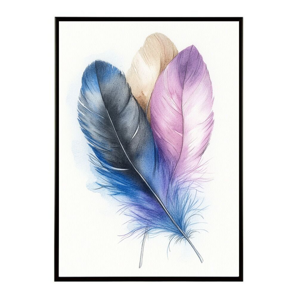 A1サイズ（約59x84cm）】【lm-poster-1702】【フレーム付き】フェザー