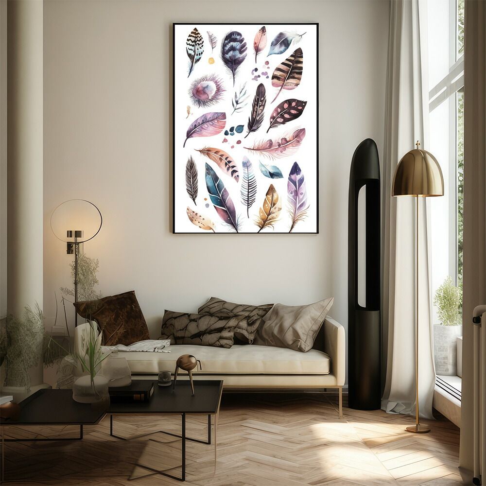 B2サイズ（約51x73cm）】【lm-poster-1721】【フレーム付き】フェザー