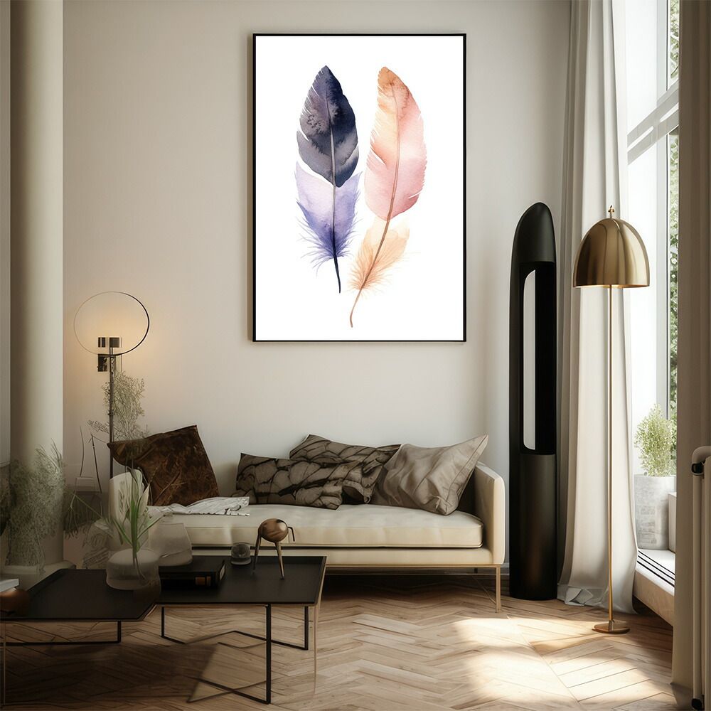 B2サイズ（約51x73cm）】【lm-poster-1717】【フレーム付き】フェザー