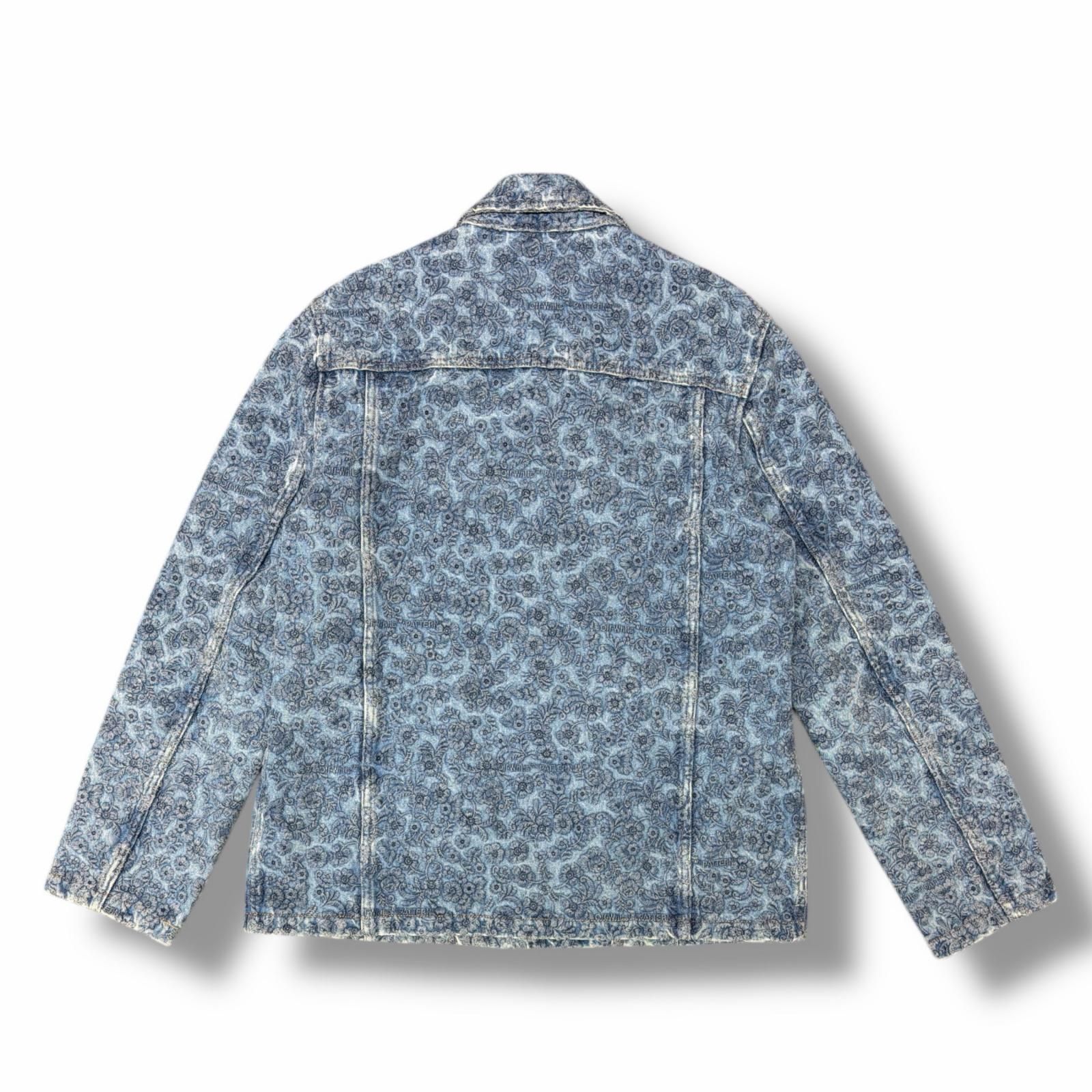 OFF-WHITE 23SS フラワー総柄オーバーサイズデニムジャケット Gジャン