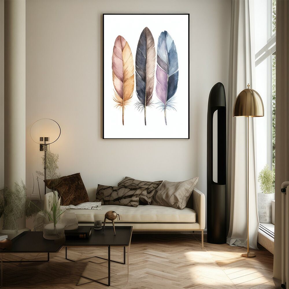 B2サイズ（約51x73cm）】【lm-poster-1749】【フレーム付き】フェザー