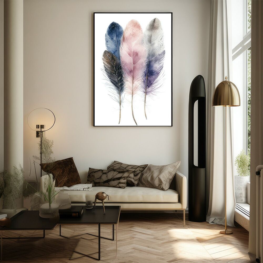 A1サイズ（約59x84cm）】【lm-poster-1753】【フレーム付き】フェザー