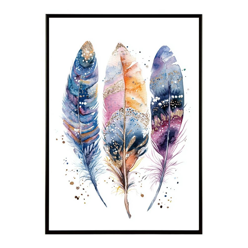 A1サイズ（約59x84cm）】【lm-poster-1756】【フレーム付き】フェザー