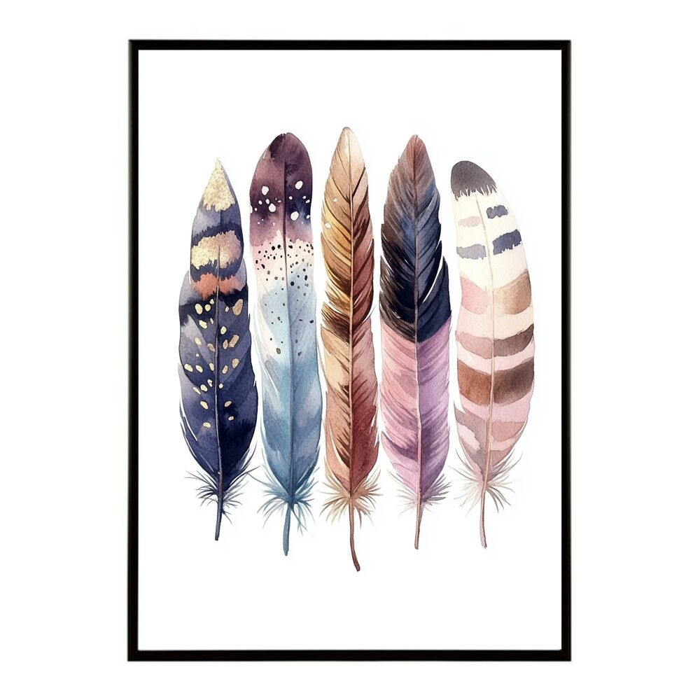 B3サイズ（約36x51cm）】【lm-poster-1763】【フレーム付き】フェザー