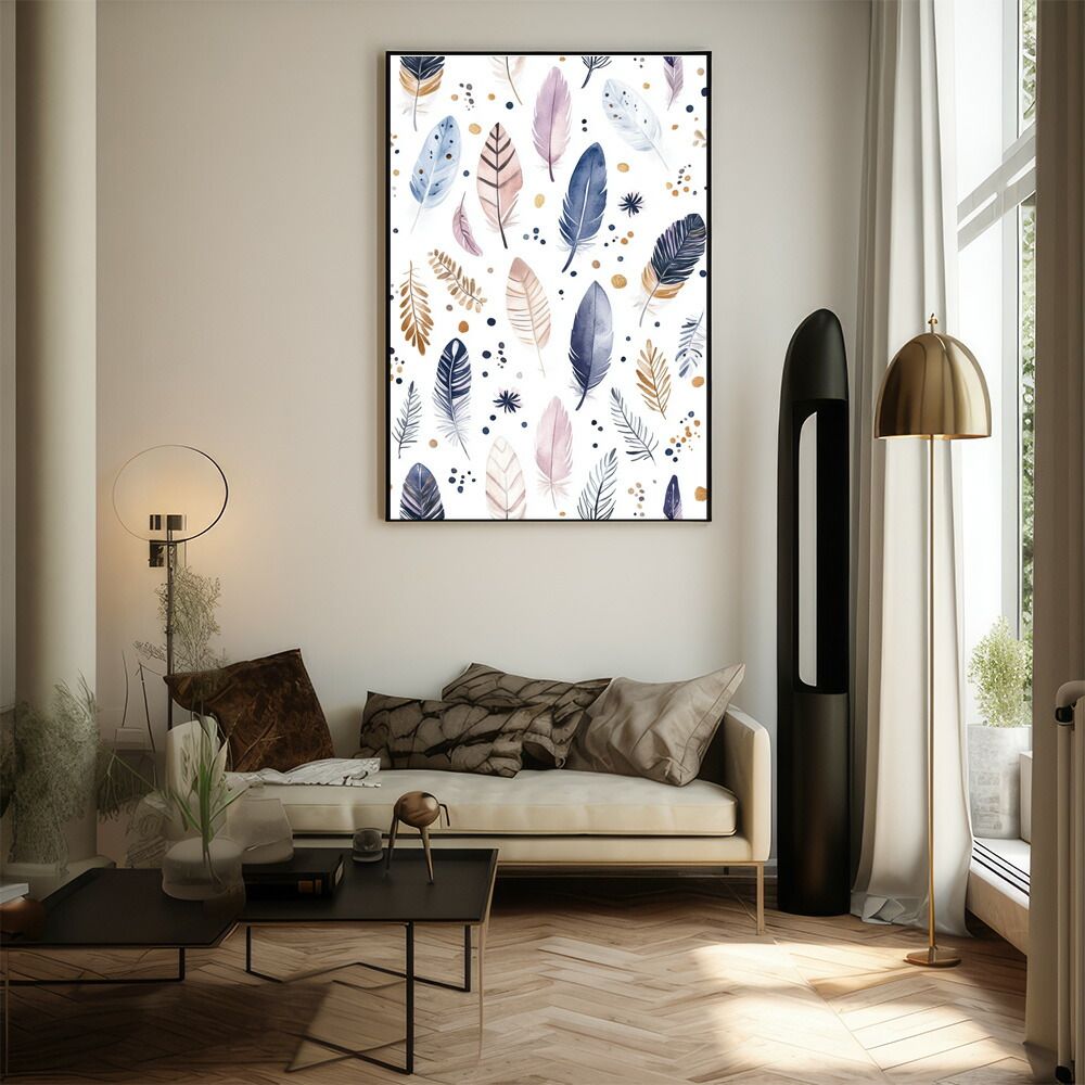 A3サイズ（約30×42cm）】【lm-poster-1780】【フレーム付き】フェザー