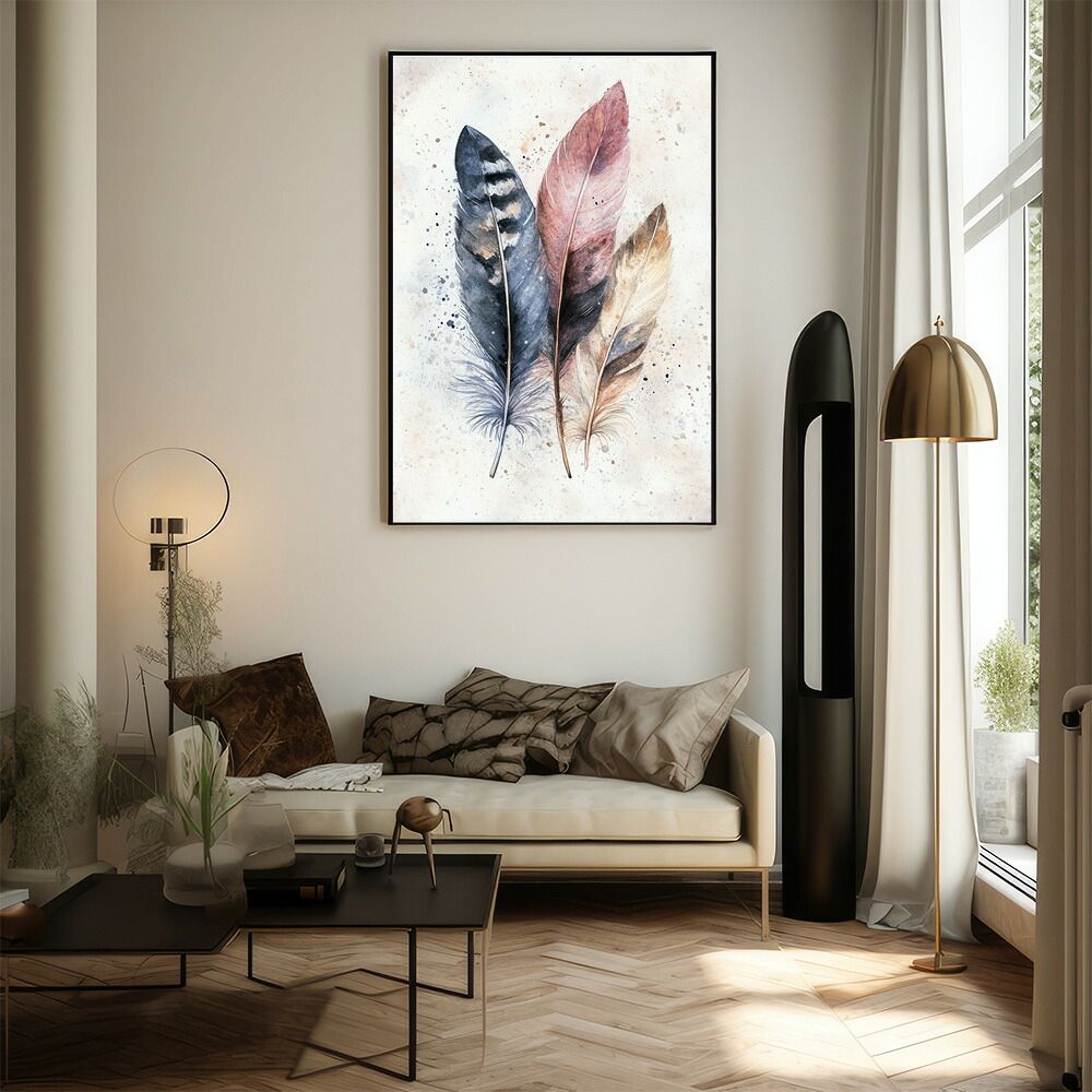 B2サイズ（約51x73cm）】【lm-poster-1854】【フレーム付き】フェザー