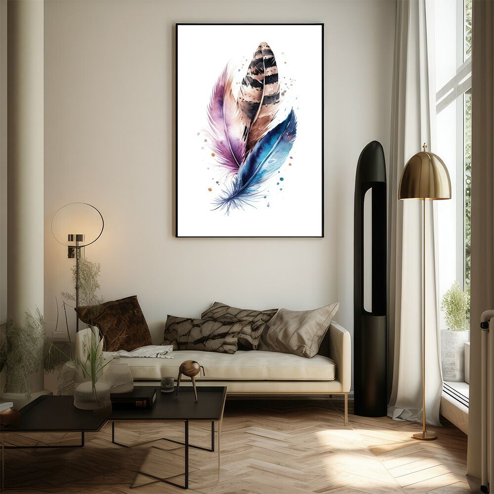 B2サイズ（約51x73cm）】【lm-poster-1800】【フレーム付き】フェザー