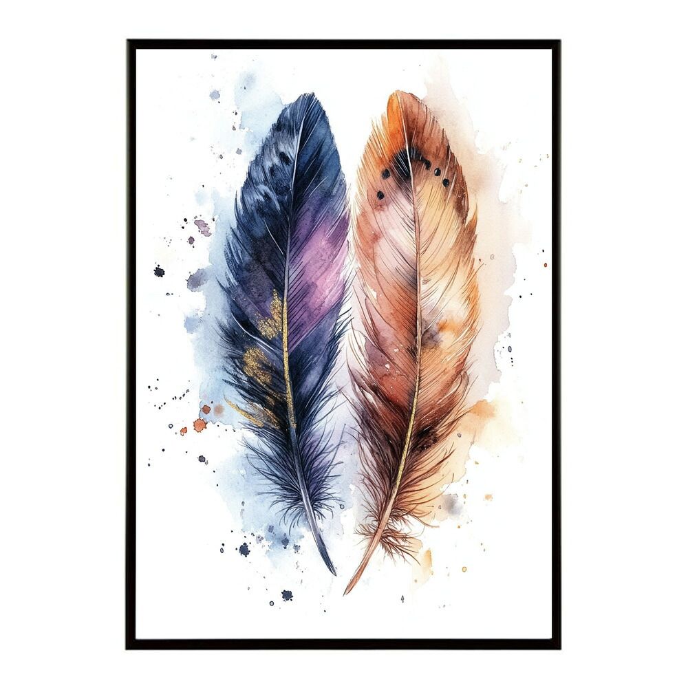 A4サイズ（約21x30cm）】【lm-poster-1827】【フレーム付き】フェザー