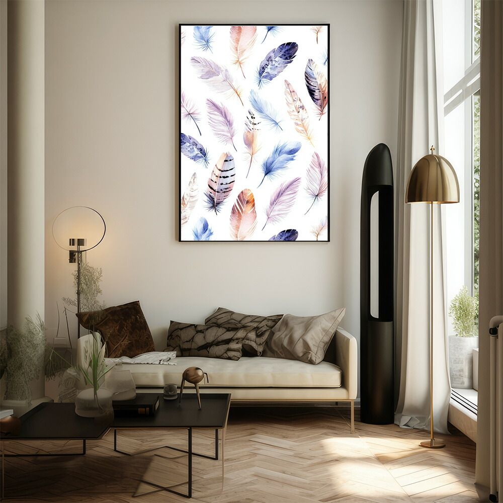 B2サイズ（約51x73cm）】【lm-poster-1854】【フレーム付き】フェザー