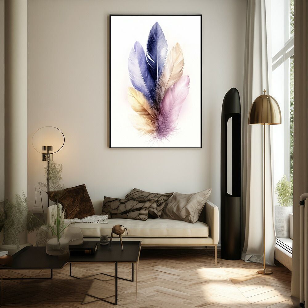 B2サイズ（約51x73cm）】【lm-poster-1854】【フレーム付き】フェザー