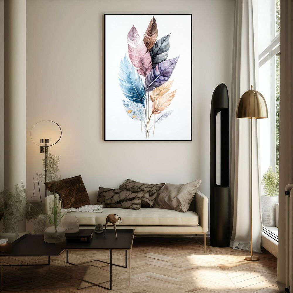 B2サイズ（約51x73cm）】【lm-poster-1863】【フレーム付き】フェザー