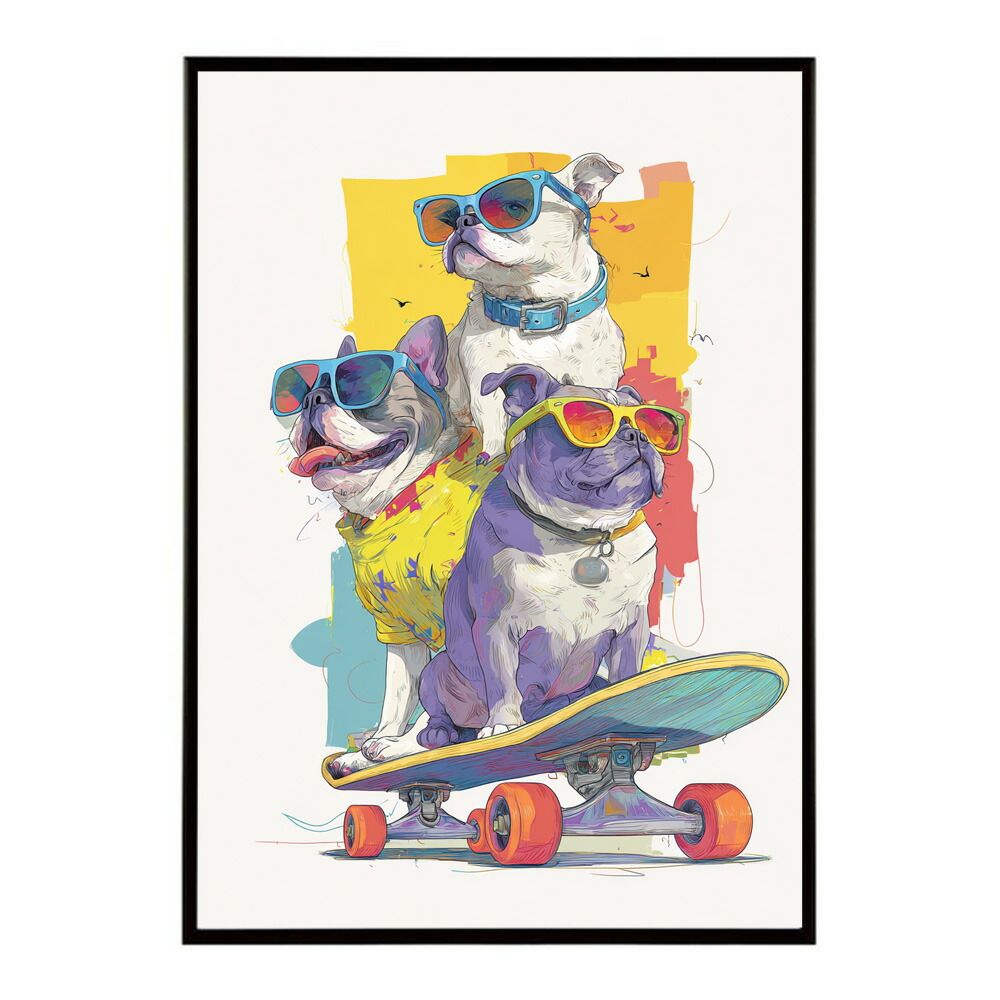 B2サイズ（約51x73cm）】【lm-poster-1906】【フレーム付き】カラフル