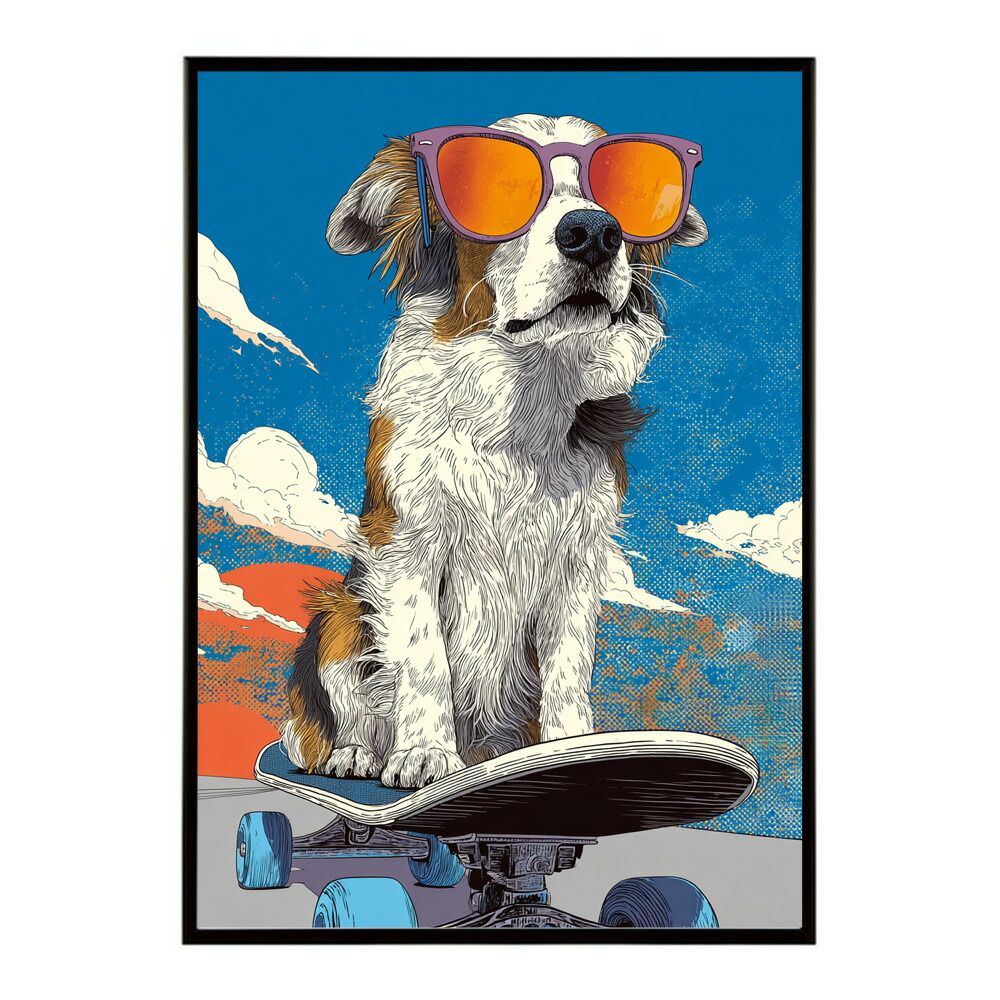 アニメーション スポーツアート フレーム付き B2サイズ（約51x73cm）】【lm-poster-1906】【フレーム付き】カラフル