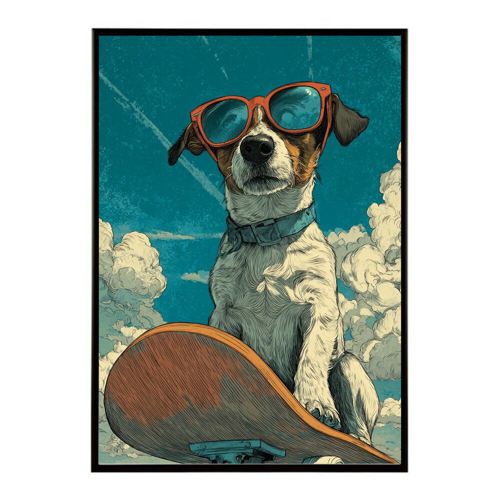 犬のイラスト アート作品 フレーム付き 2枚のペット絵画が無事、完成しました😌✨ 3匹のわんちゃんの素敵な