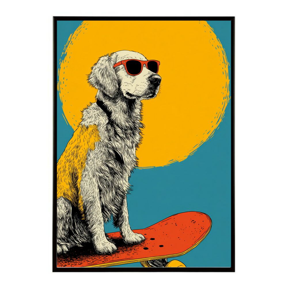 Puppyページです。 B4サイズ（約25x36cm）】【lm-poster-1946】【フレーム付き】カラフル