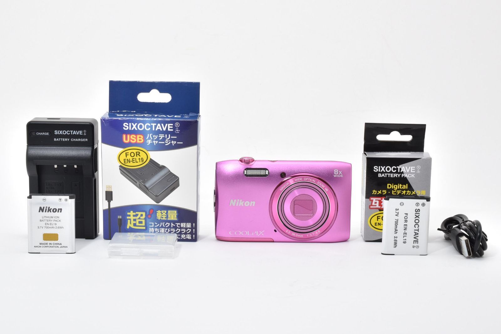 4694M ニコン Nikon 小売業者 COOLPIX S3600 ピンク デジタルカメラ