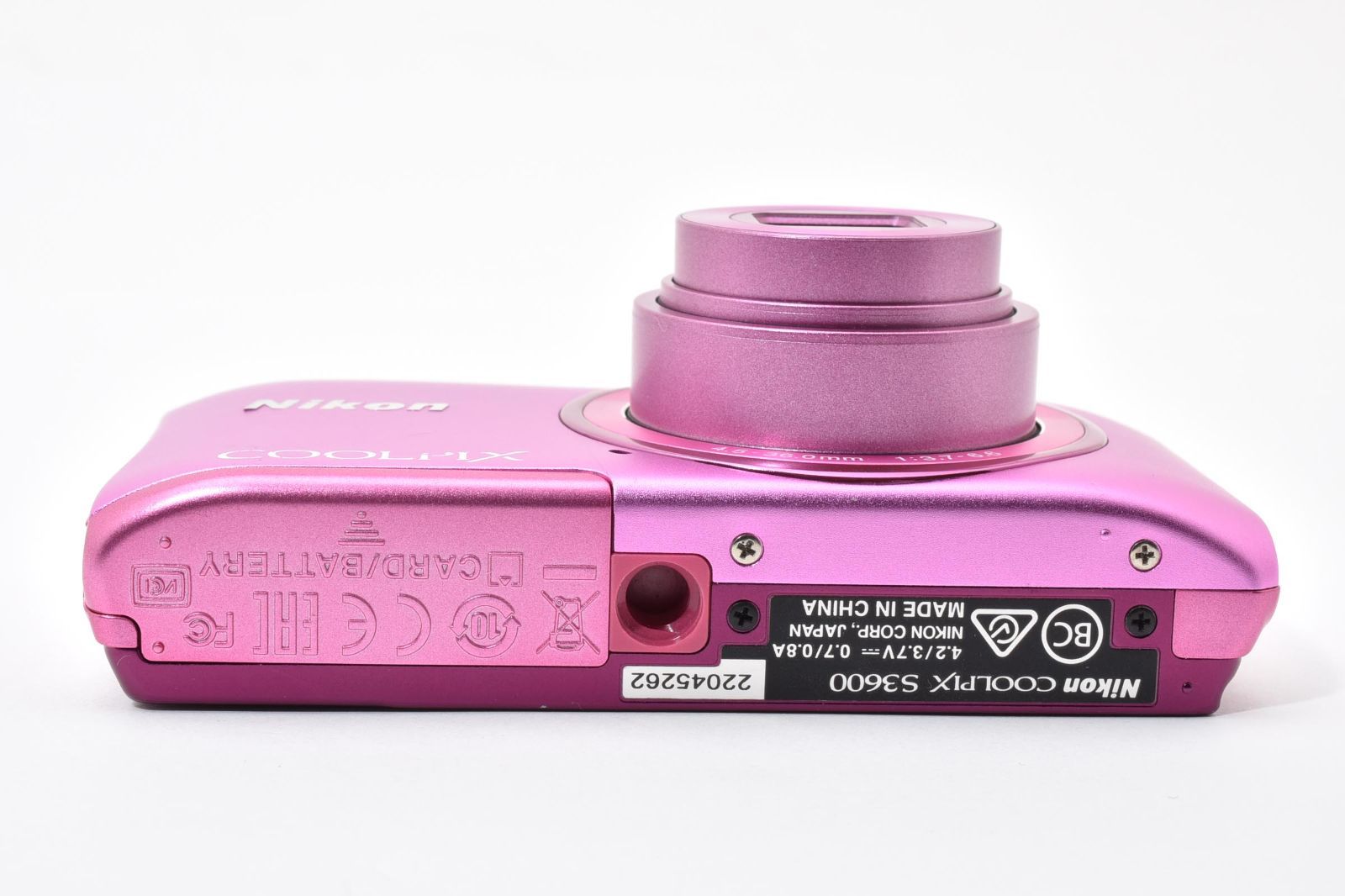 4694M ニコン Nikon 小売業者 COOLPIX S3600 ピンク デジタルカメラ