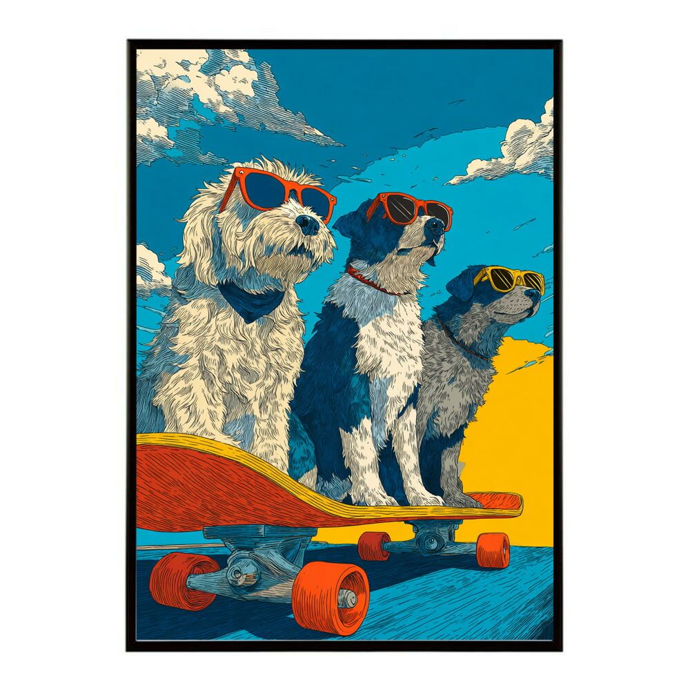 B2サイズ（約51x73cm）】【lm-poster-1976】【フレーム付き】カラフル