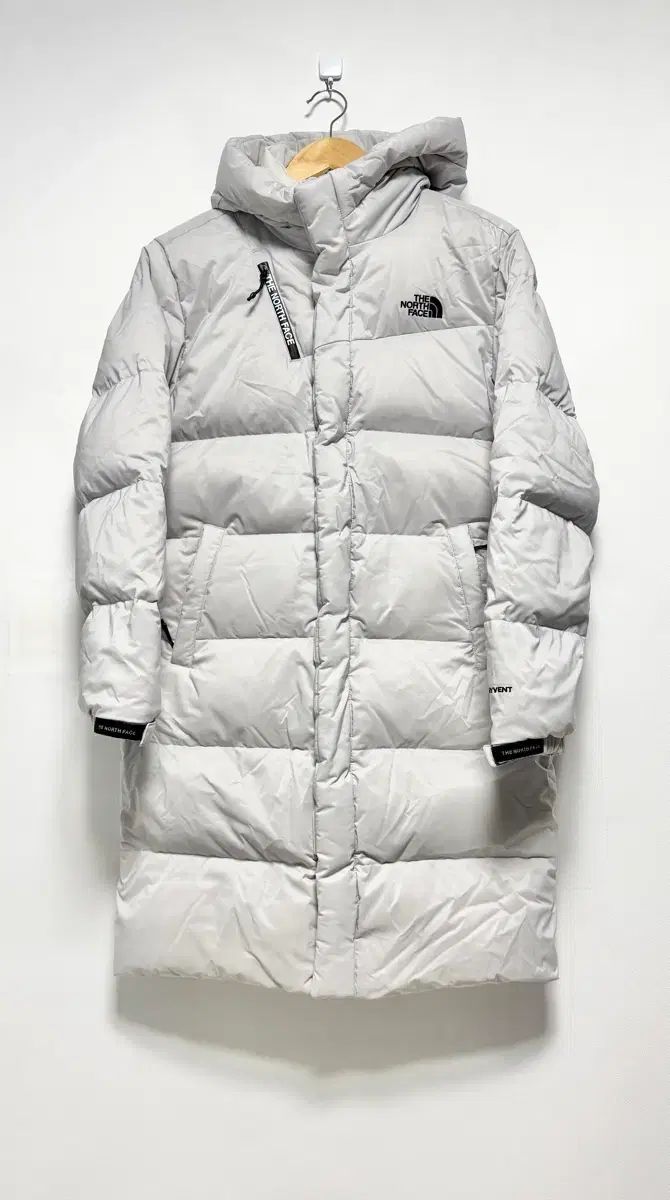 THE NORTH FACE ザノースフェイス キッズ キー ドライ イベント ガチョウの羽 ダウンジャケット ロング丈 160 ライトグレー