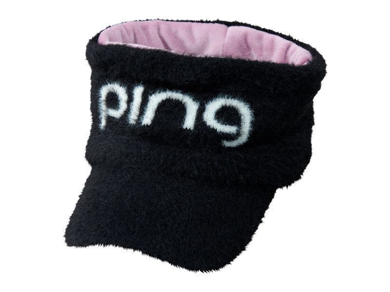 ping HW-L2518 SHAGGY KNIT VISOR BLACK/PURPLE