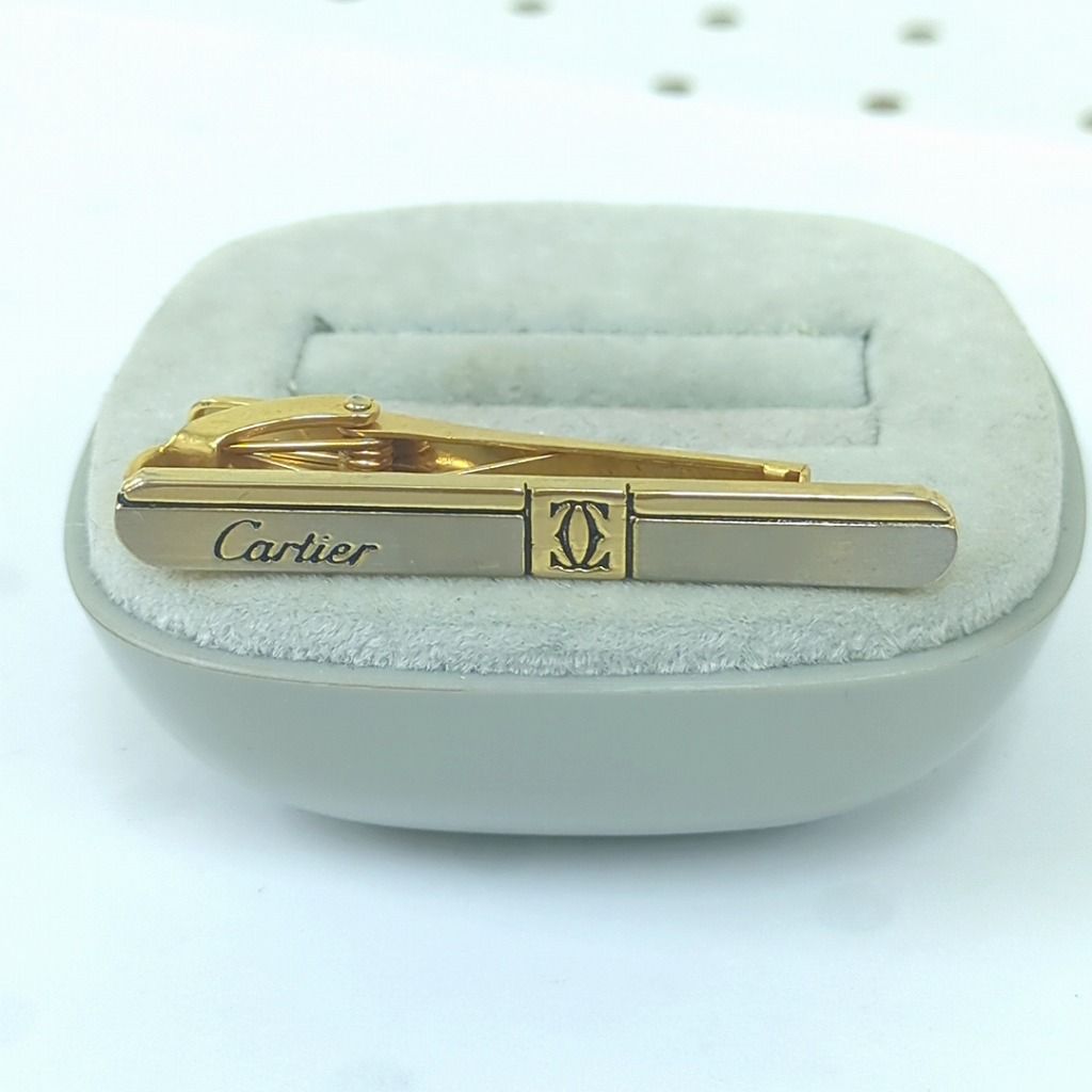 Cartier 売れ筋 カルティエ ネクタイピン ロゴ 24KGF カルティエ