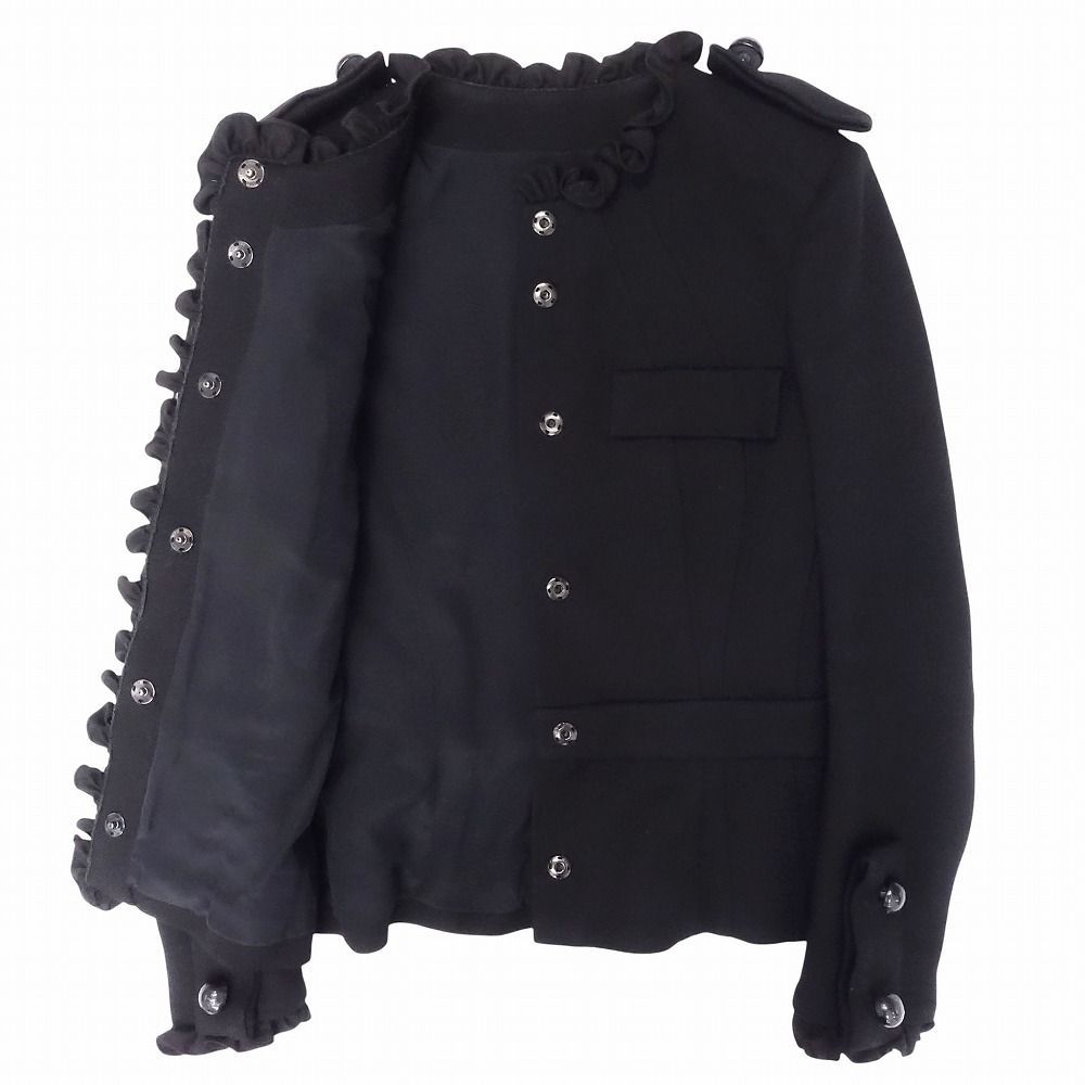 00s BALENCIAGA バレンシアガ ニコラ期 フリル パイピング ノーカラー