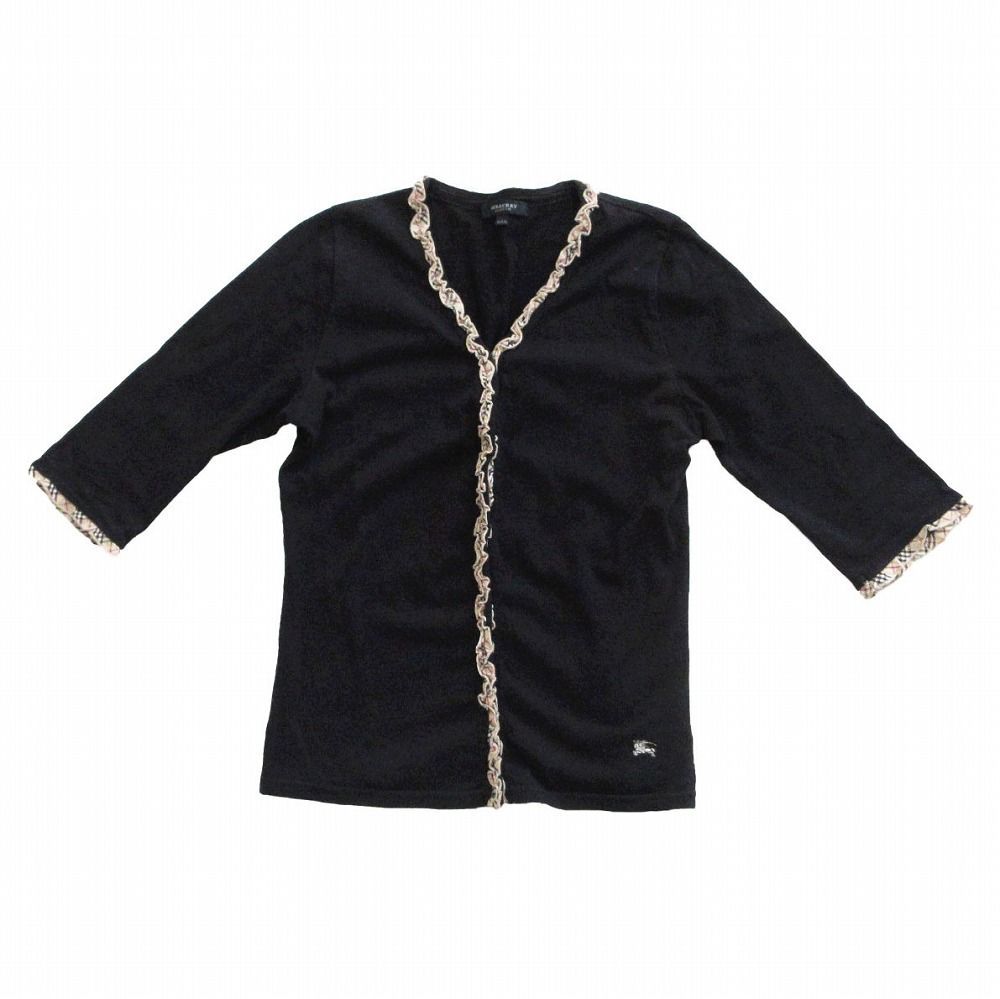 BURBERRY LONDON バーバリーロンドン ノバチェックフリル Vネック