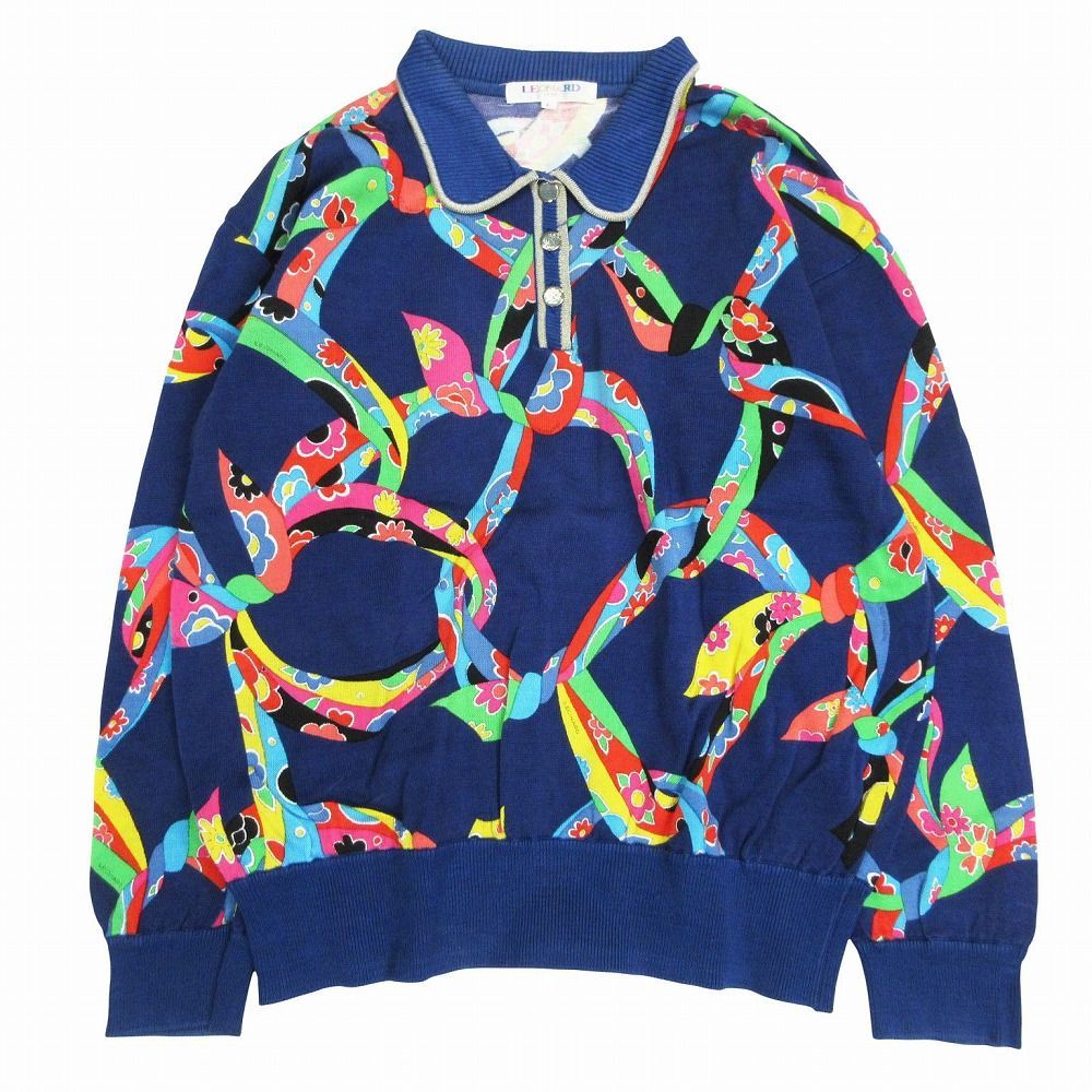 ✨LEONARD レオナール✨長袖トップス 美品 LEONARD レオナール 異素材