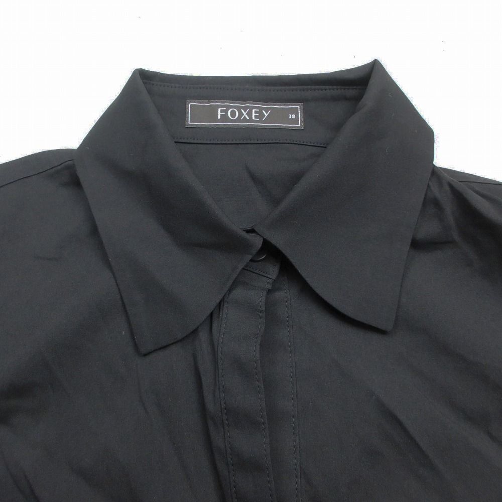 FOXEY フォクシー 27768 タイト ストレッチ シャツ ブラウス 長袖 