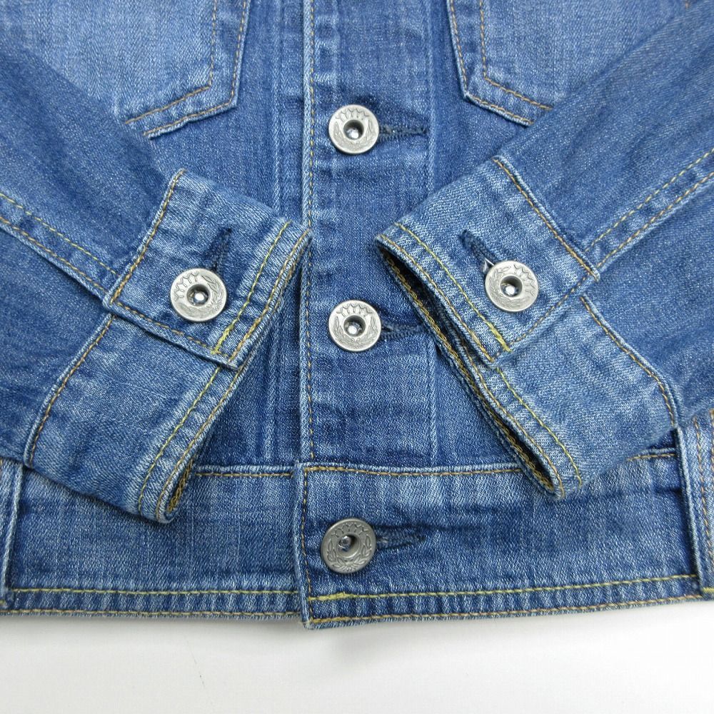 YANUK ヤヌーク ノーカラー デニムジャケット ジージャン ショート丈