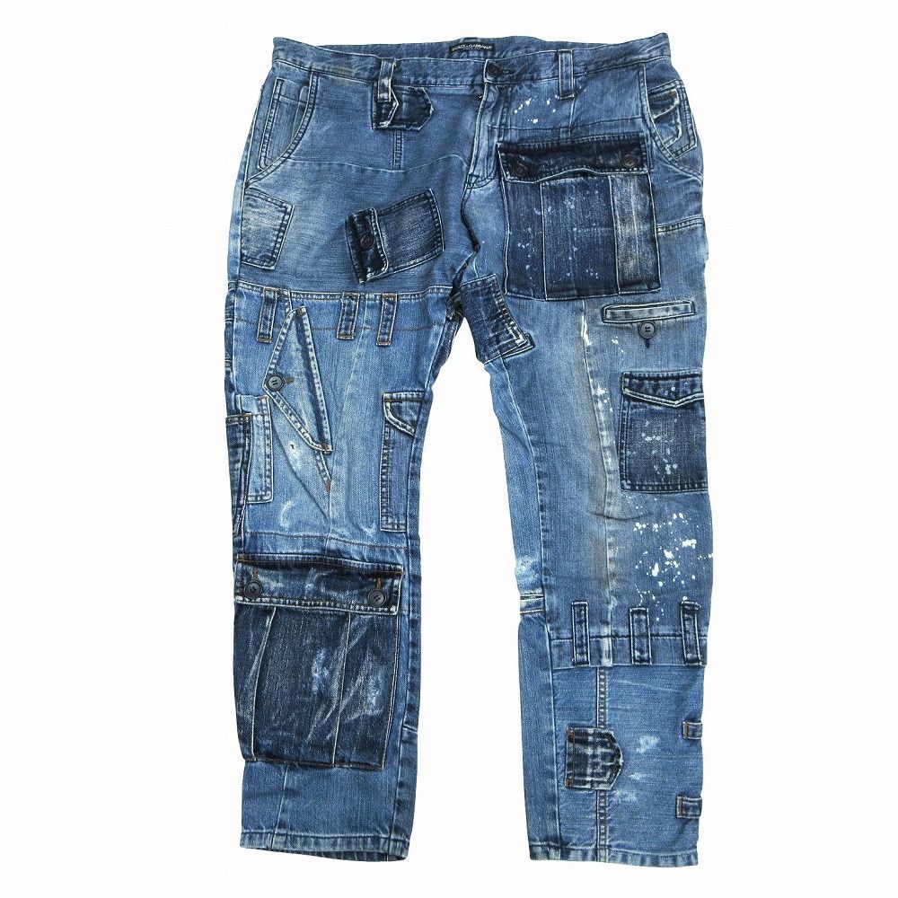 DOLCE&GABBANA ドルチェアンドガッバーナ パッチワークデニムパンツ 