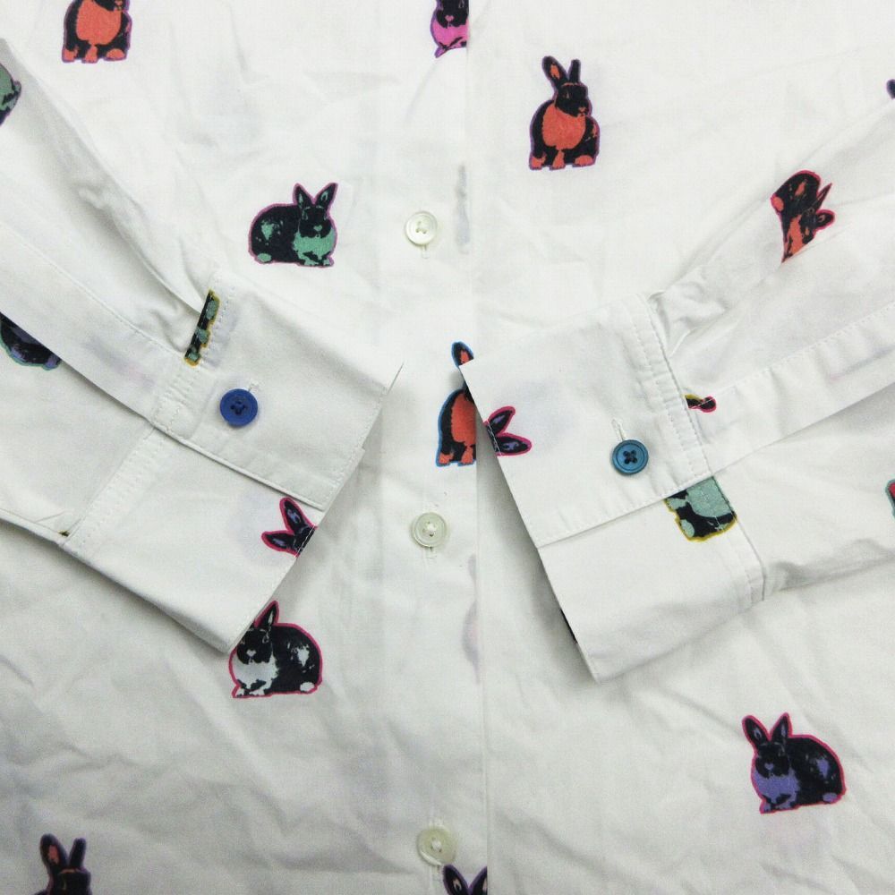【Paul Smith】美品 38 レア うさぎ柄シャツ 総柄 綿100 ウサギ 良品 PSポールスミス うさぎ柄 長袖シャツ 38 白 - メルカリ