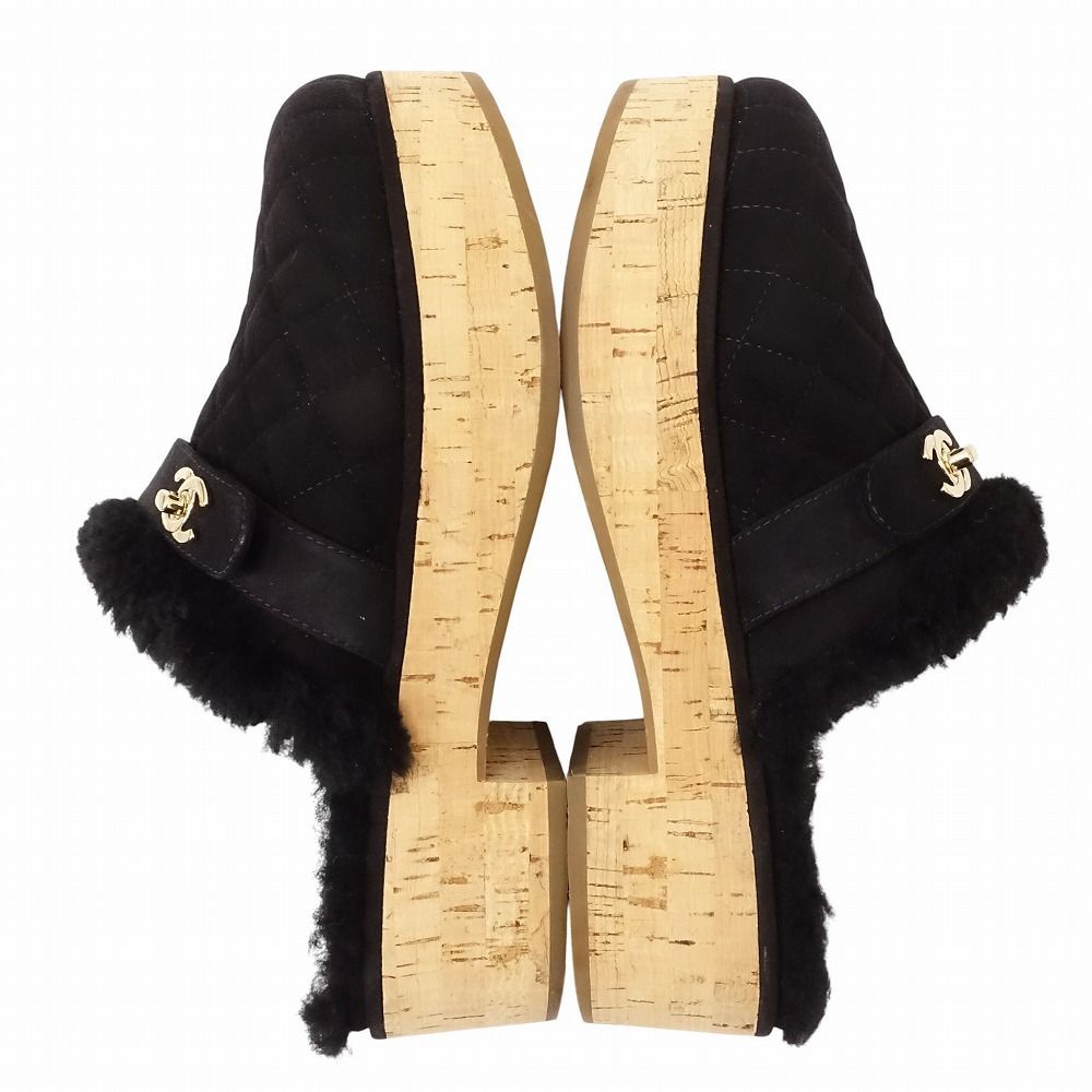 良品 CHANEL シャネル クロッグ ターンロック ココマーク マトラッセ