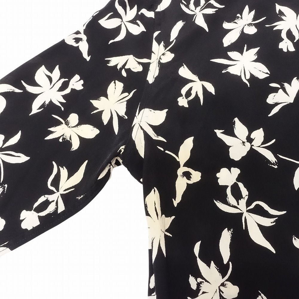美品 21aw SAINT LAURENT サンローラン フローラル 花柄 シルク100