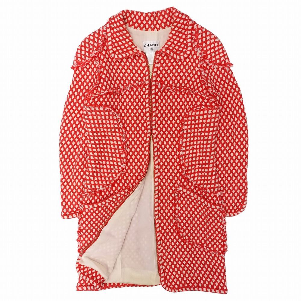 00s CHANEL シャネル 08P バンブーツイード ジップ コート 00s CHANEL シャネル 08P バンブーツイード ジップ コート