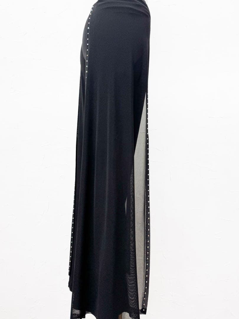 新品 ラインストーン付き オーバーパワーネット 社交ダンスパンツm280